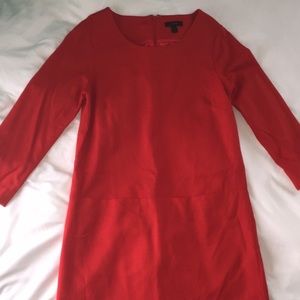 NWOT Jcrew red Jules Wool shift dress with pockets